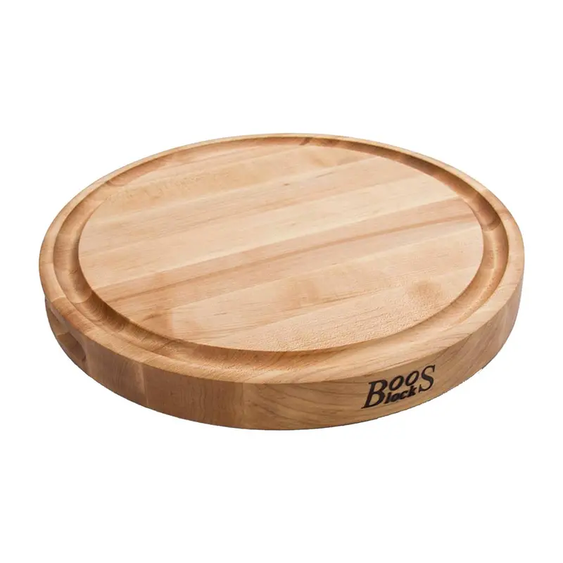John Boos Maple Round Chopping Block With Juice Groove – 15" (Cb1051-1M1515175) 1