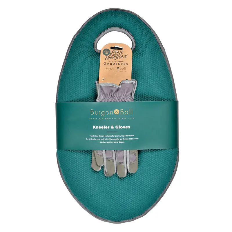 Kneelo® Evergreen Garden Kneeler And Glove Combo – Sustainable-Look Gardening Pair 1