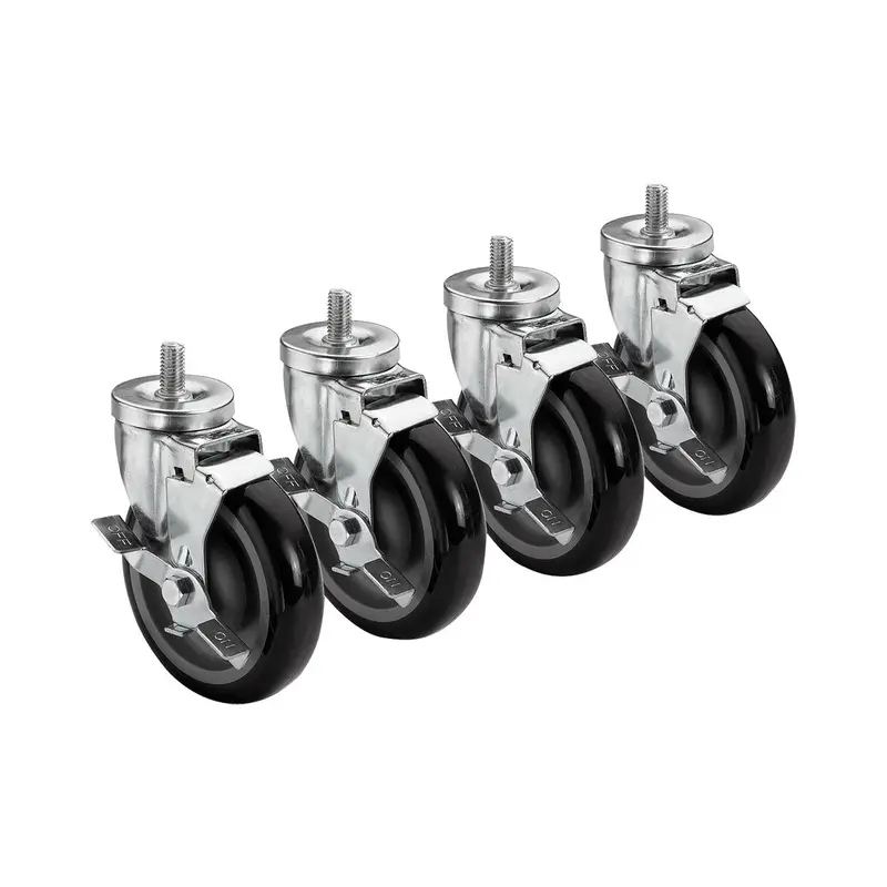 Krowne 28-141S Threaded Stem Casters – Four-Wheel Kit With Universal Mounting 1