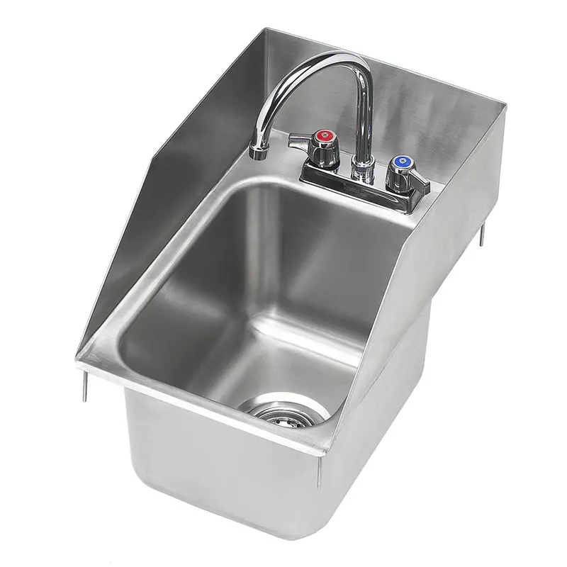 Krowne Hs-1220 Drop-In Single-Compartment Hand Sink – Includes Side Splashes 1