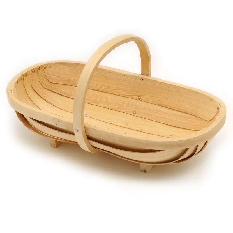 Large Traditional Wooden Trug – Rustic Garden Harvest Container 1