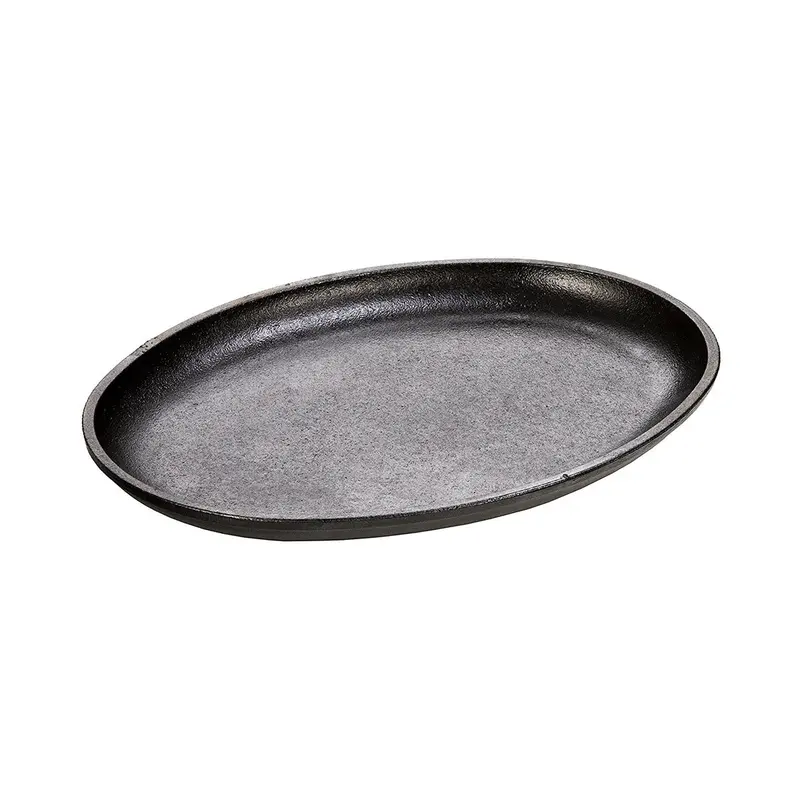 Lodge Handless Oval Cast Iron Serving Griddle – 10 In X 7.5 In, Pre-Seasoned 1