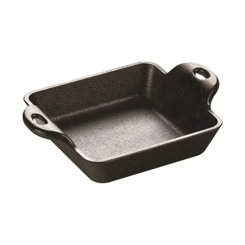 Lodge Hmss Square Cast Iron Mini Serving Tray – Heat-Treated & Seasoned, 10 Oz 1