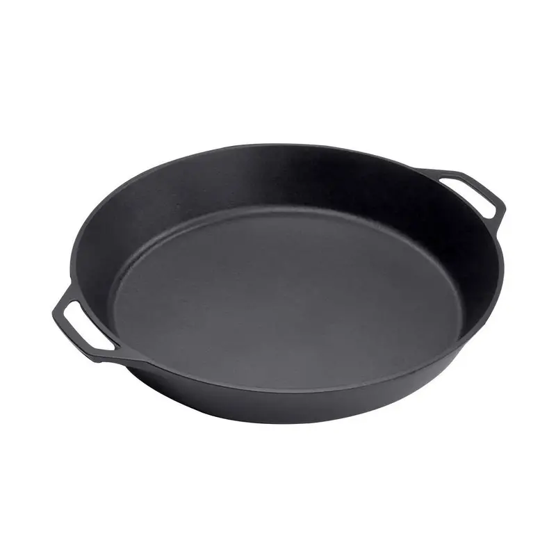 Lodge L17Sk3 Pre-Seasoned Cast Iron Skillet – 17" Diameter With Loop Handles 1