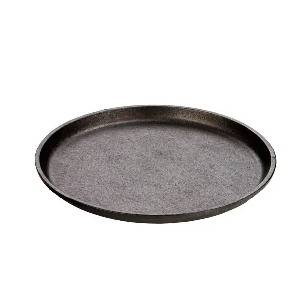 Lodge L7Ogh3 Pre-Seasoned Cast Iron Round Serving Griddle – 9.25" 1