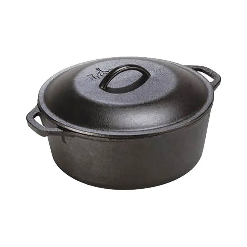 Lodge L8Dol3 5-Quart Pre-Seasoned Cast Iron Dutch Oven – Oven-To-Table Cookware 1