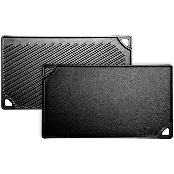 Lodge Lpd3 Double-Play Grill & Griddle – Cast Iron, 16.75" X 9.5", Dual-Surface 1
