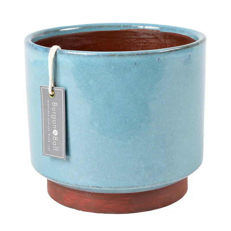 Malibu Extra-Large Blue Glazed Ceramic Planter 1