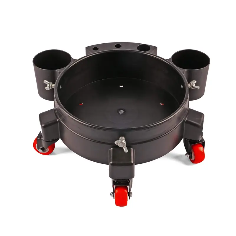 Maxshine Bucket Dolly W/ Brush & Bottle Holders – Mobile Detailing Station Cart 1