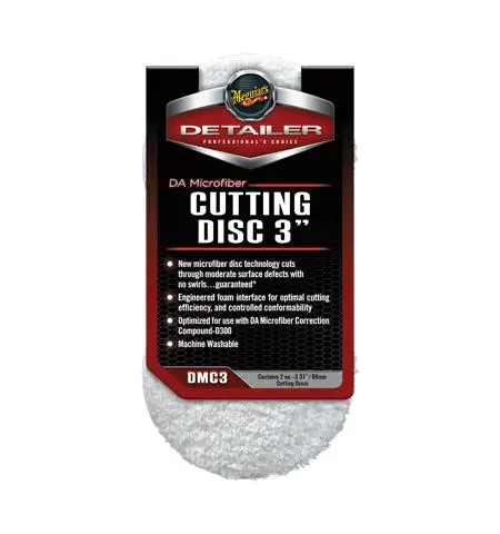 Meguiar'S Dmc3-Da Microfiber Cutting Pads – 3" Dual Action Aggressive Cut Pads (2-Pack) 1