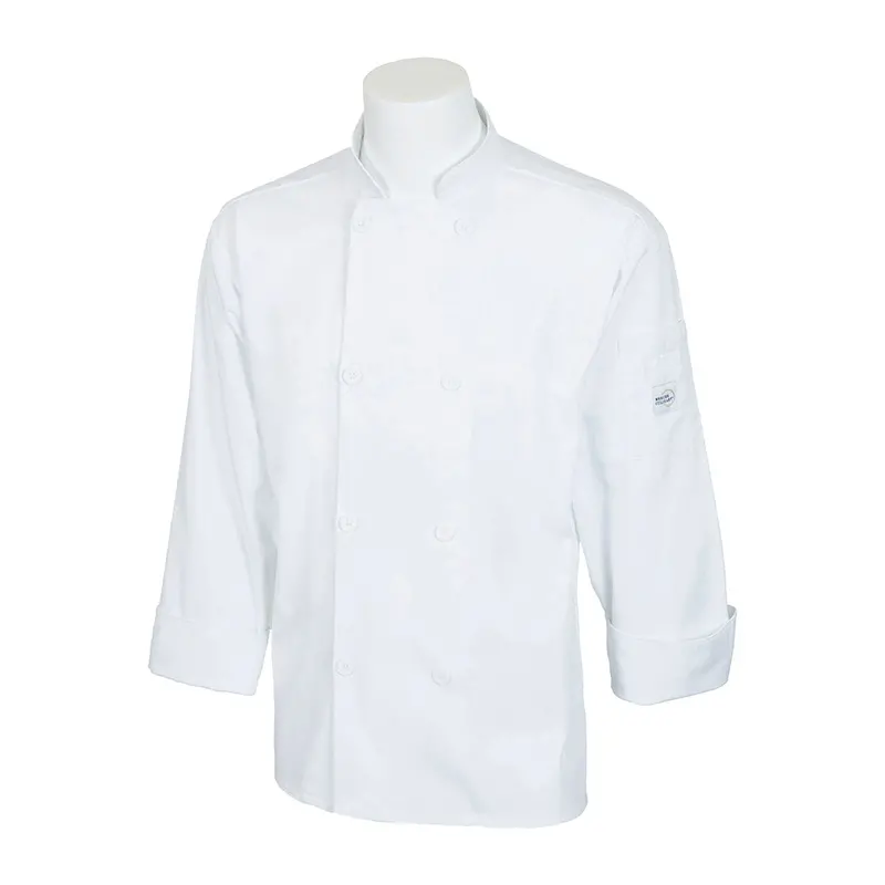 Mercer Millennia M60010Wh1X White Chef Jacket – X-Large With Shoulder Pocket 1