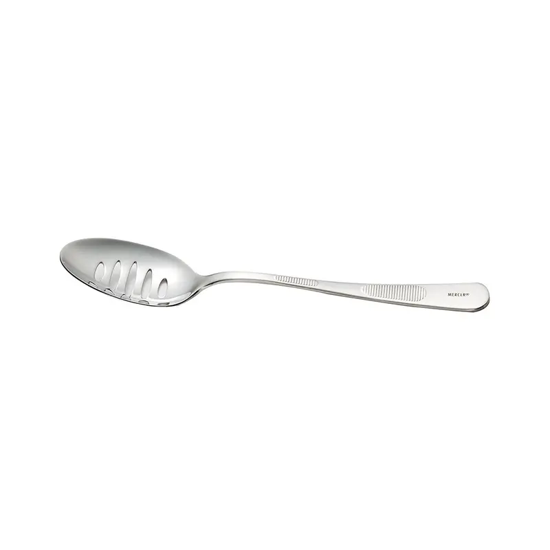 Mercer Slotted Plating Spoon – 9-Inch Stainless Steel Serving Tool (M35139) 1