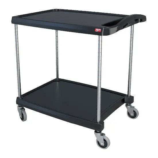 Metro Mycart Utility And Bus Cart – Dual-Shelf, Black Finish 1
