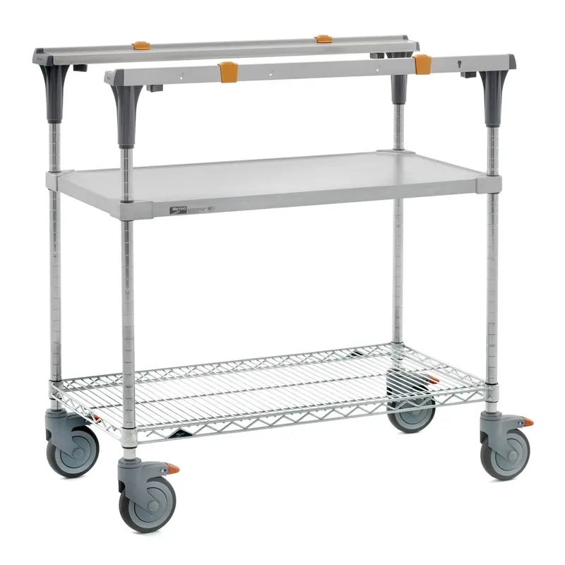 Metro Prepmate Ms1836-Fgbr Multistation Workstation With Galvanized & Brite Zinc Wire Shelving (38" X 19.375" X 39.125") 1