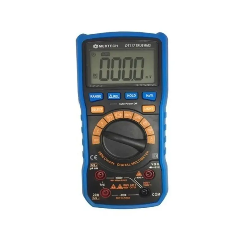 Mextech Dt-117 Digital Multimeter — Auto-Ranging, Backlit Display 1