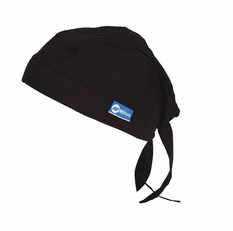 Miller Black Cotton Bandana – One-Size Adjustable Headwear 1