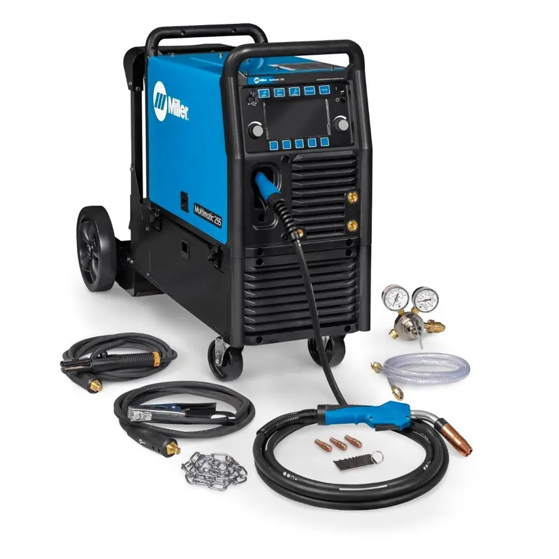 Miller Multimatic 255 Pulsed Multi-Process Welder With Running Gear – 208–575V Input (951767) 1