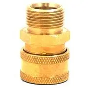 Mtm 3/8" Quick-Connect Brass Coupler With M22 X 15Mm Plug (Model 24.5004) 1
