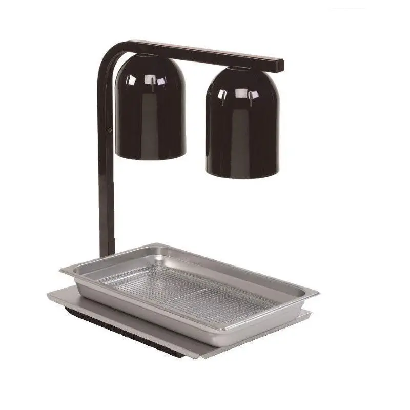 Nemco 6000A-2B Freestanding Dual-Bulb Infrared Heat Lamp For Food Holding 1