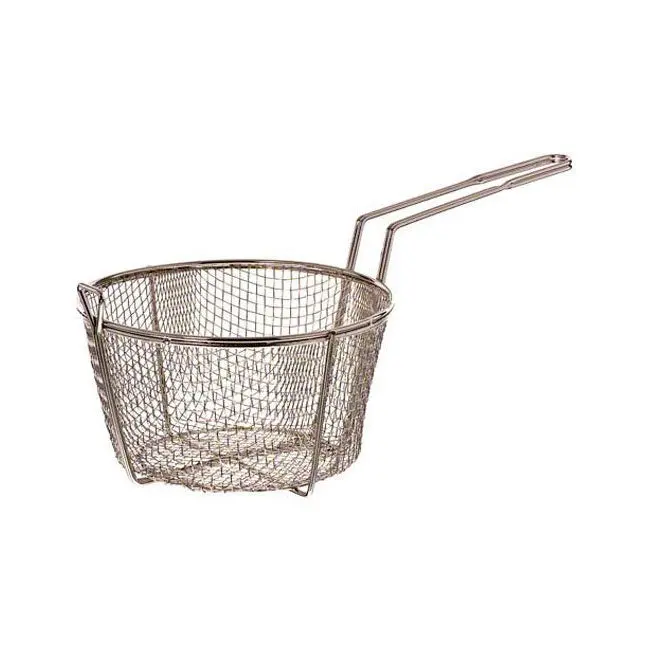 Nickel-Plated Fine-Mesh Round Strainer And Fry Basket – 8.5" 1