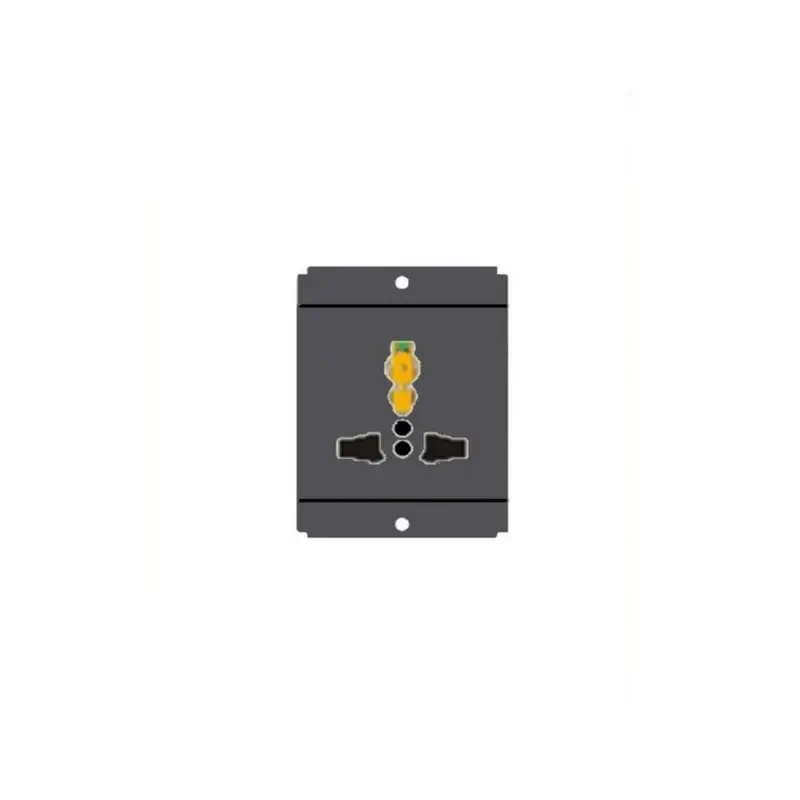 Norisys Square Series 2-Module Flat 3-Pin Shuttered Socket – S7531.23 1