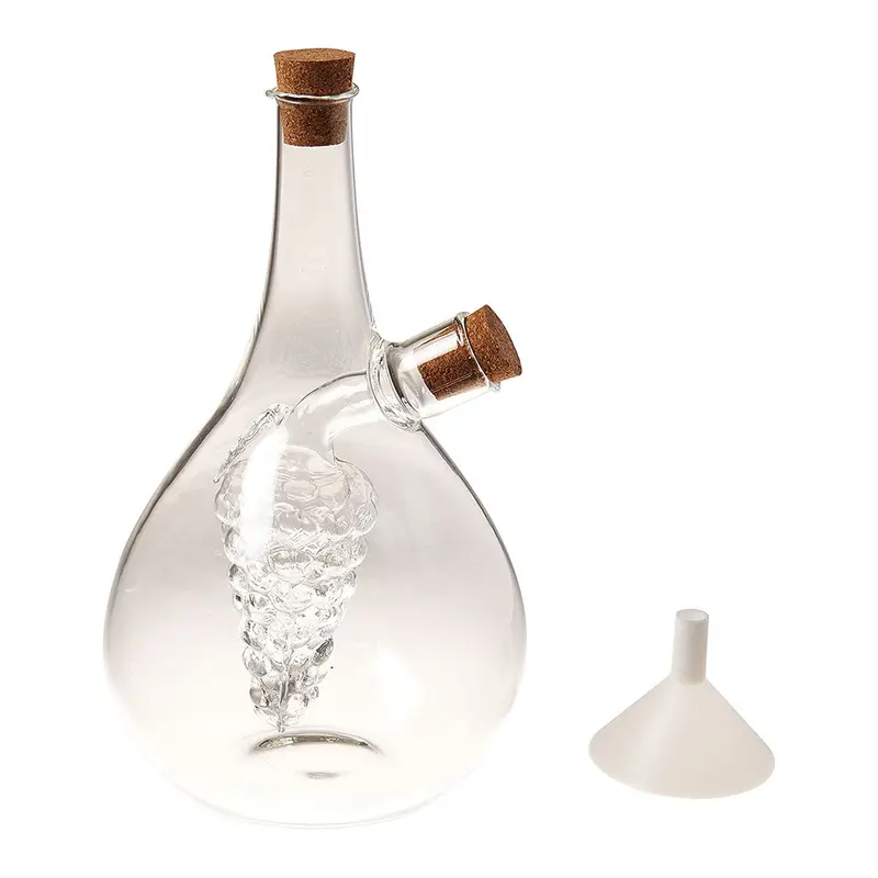 Norpro 795 Dual-Compartment Oil & Vinegar Cruet – 18-Ounce Glass Dispenser 1