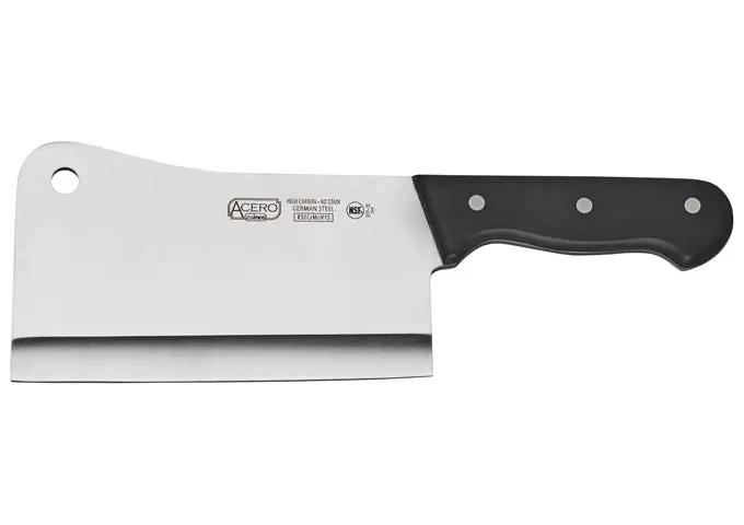 Nsf-Certified Heavy-Duty Stainless Steel Cleaver – 7" Blade For Butchering & Chopping 1