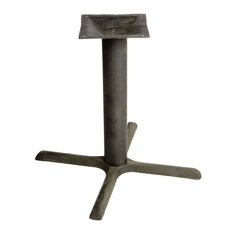 Oak Street 30" Square Stamped Steel Cross Base – Matte Black Finish 1