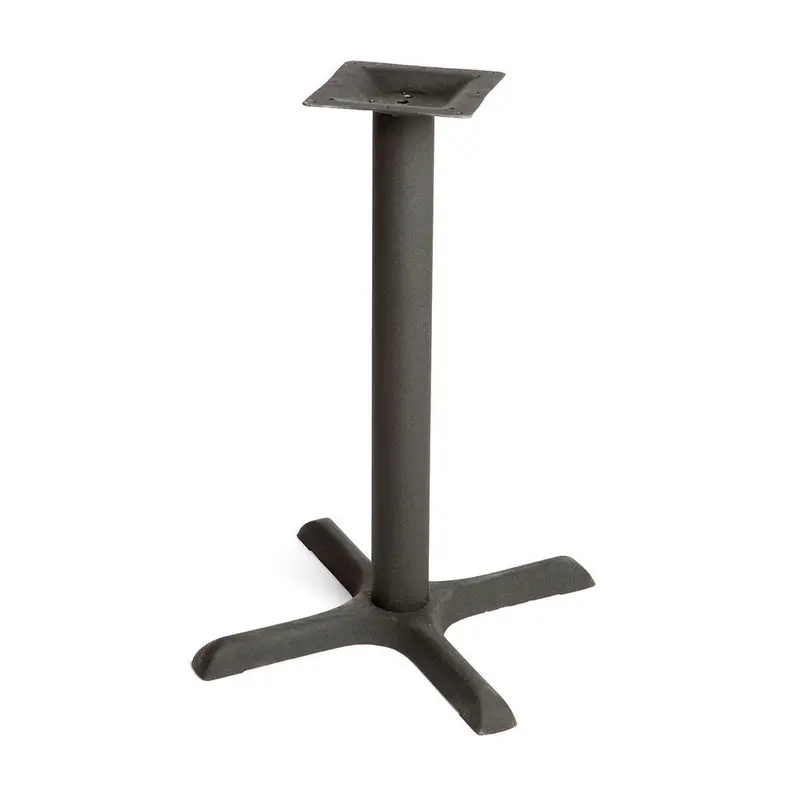Oak Street B22-Std Black Stamped Steel Cross Base – 22" Square X 28" H 1