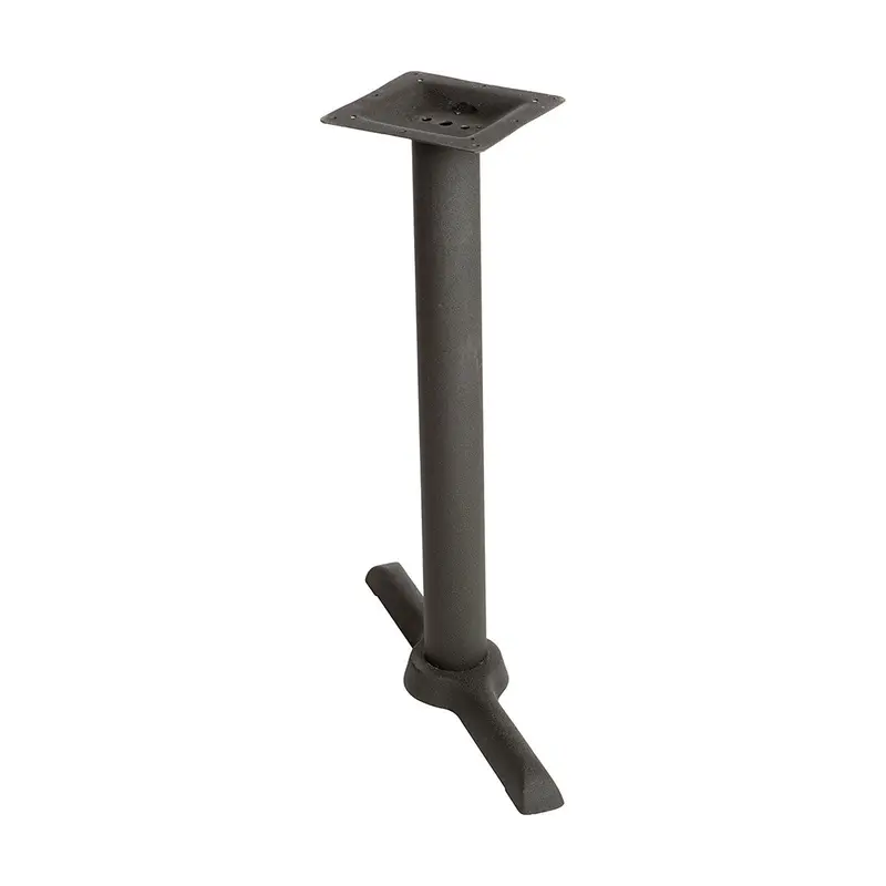Oak Street B522-Std Black Stamped Steel T-Style Table Base – 22" W × 11" D × 28.75" H 1