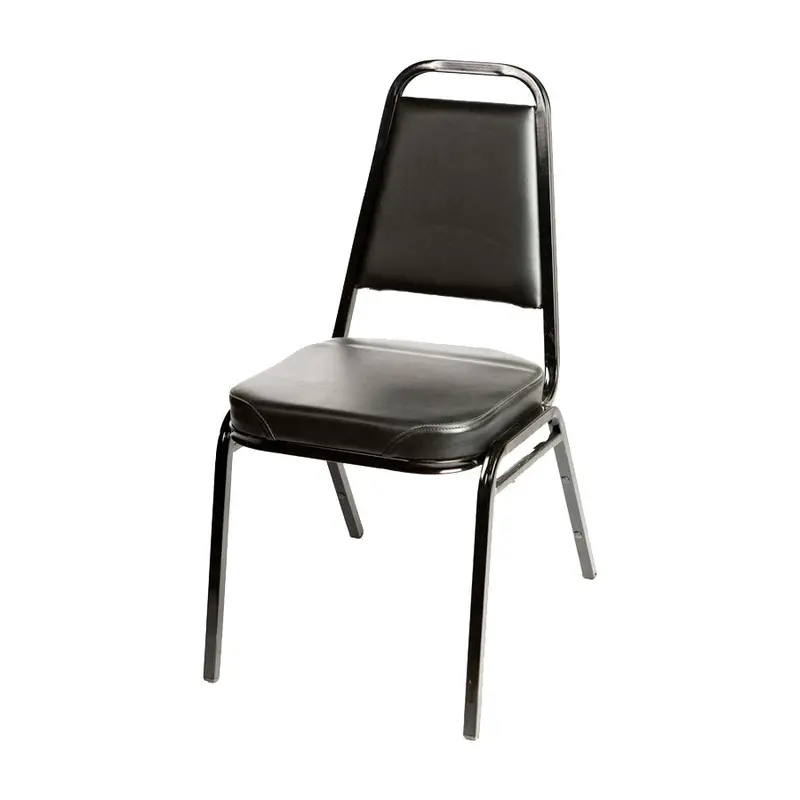Oak Street Sl2082-Blk Stackable Black Dining Chair – Commercial-Grade Polypropylene Seat 1