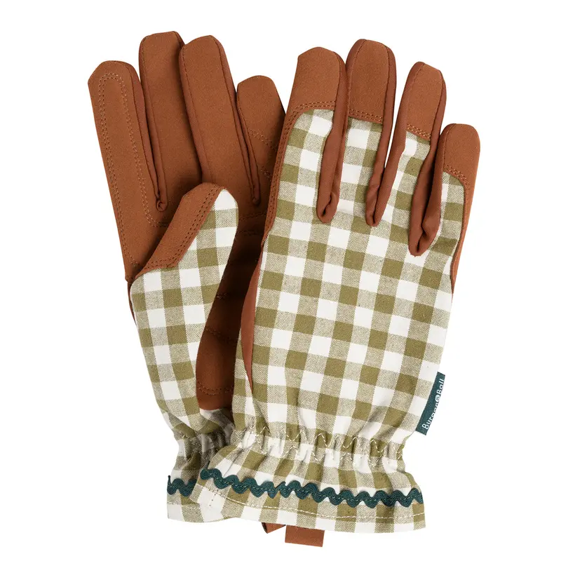 Olive Check Collector Gardening Gloves 1