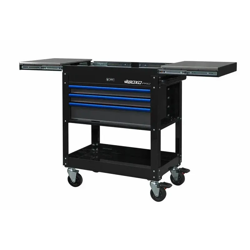 Osm Pro Series 35-Inch 3-Drawer Slide-Top Service Cart – Trimless Design 1