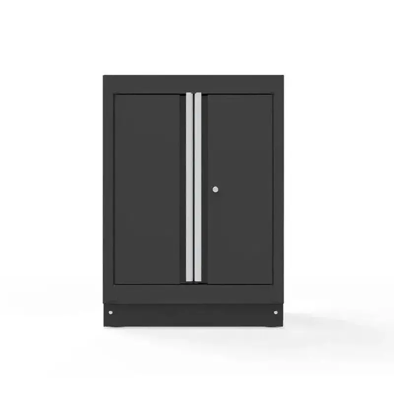 Osm Series 26-Inch Double-Door Closet Cabinet – Dark Grey Finish With Aluminum Handle 1