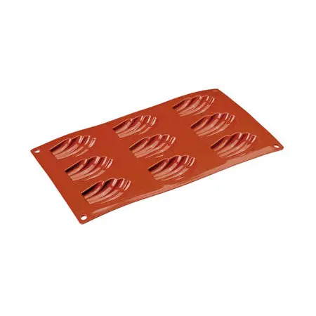 Paderno 447742-21 Non-Stick Silicone Madeleine Pan – 9-Cavity Sheet Mold 1