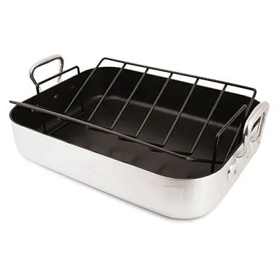 Paderno Aluminum Nonstick Roasting Pan – Large Rectangular Design 1