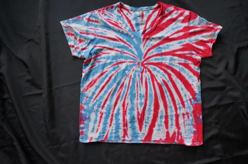 Patriotic Tie-Dye Shirt – Red, White & Blue Dyed Wear 1