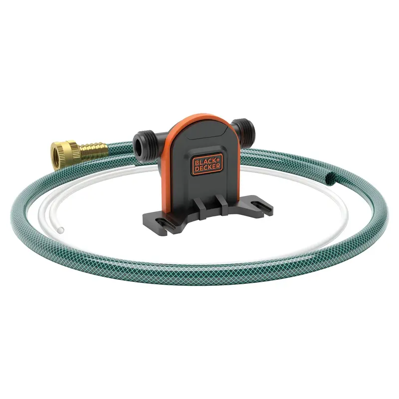 Portable Drill-Driven Transfer Pump Kit — Includes Intake/Discharge Hoses, 225 Gph Capacity 1