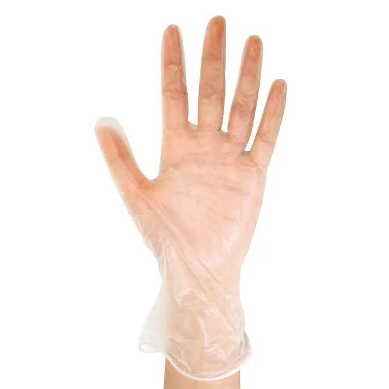 Powder-Free Clear Vinyl Gloves – Medium, 100-Count Box 1