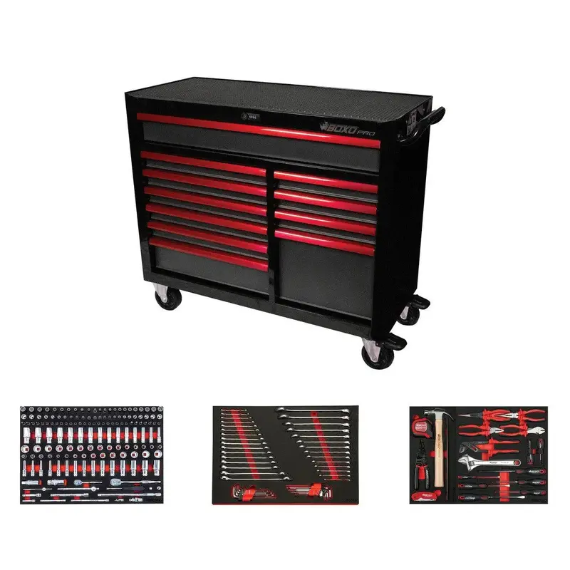Pro Series 45-Inch 11-Drawer Rolling Tool Chest With 222-Piece Master Tool Kit 1