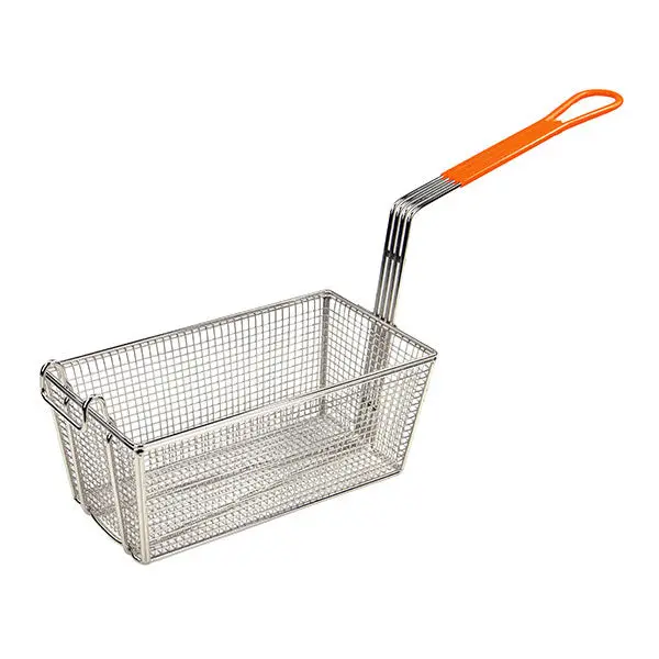 Rectangle Stainless Steel Fry Basket – 12.125" × 6.5" × 5.375" 1