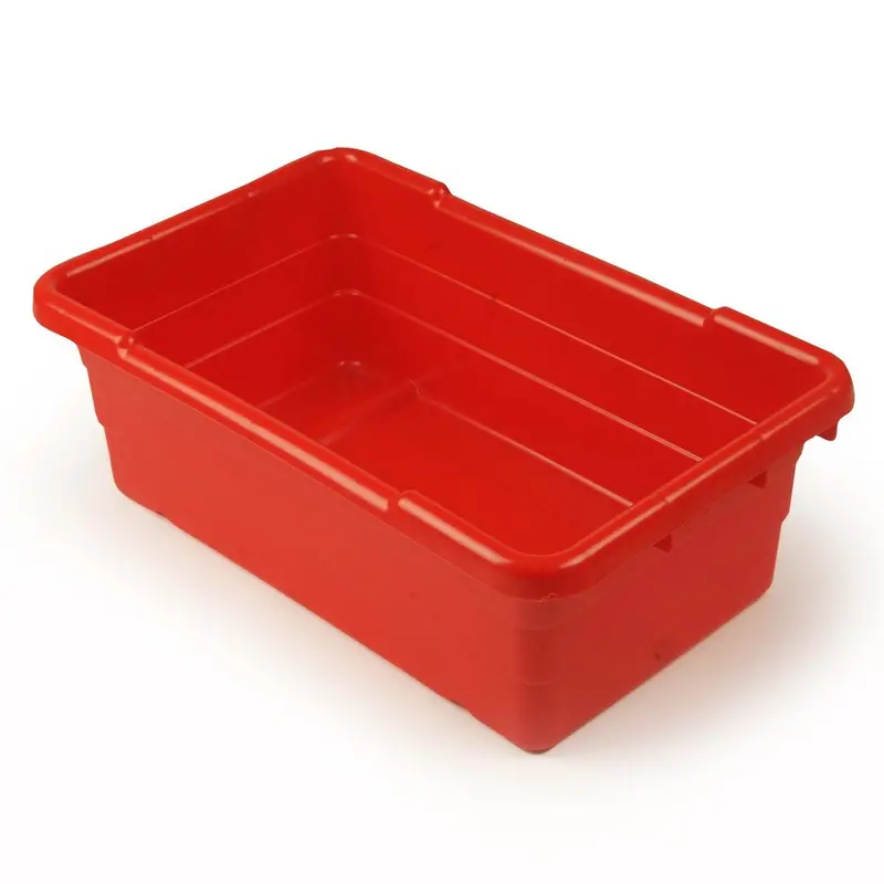 Red Lug Box – 50 Lb Load Capacity, Stackable Transport Container 1
