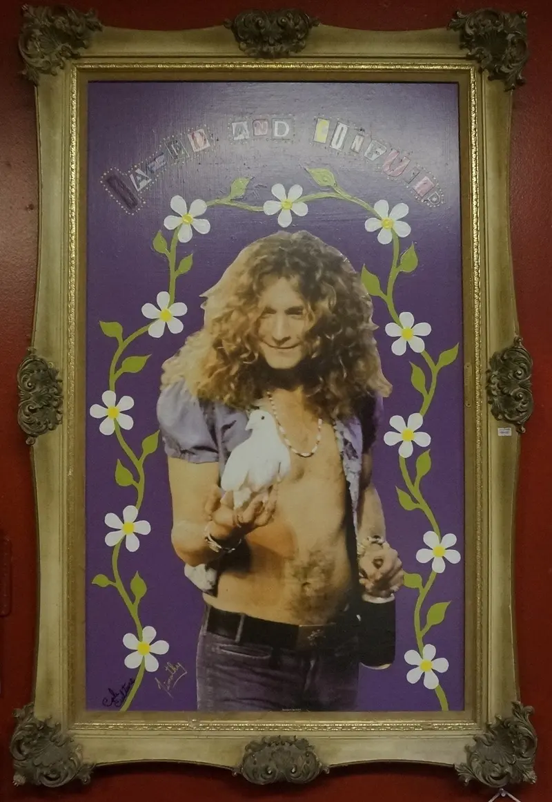 Robert Plant Portrait – Led Zeppelin Legend Art In Wooden Frame 1