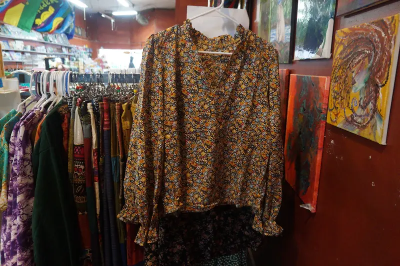 Ruffled Sleeve Summer Blouse | Light Rayon Top 1