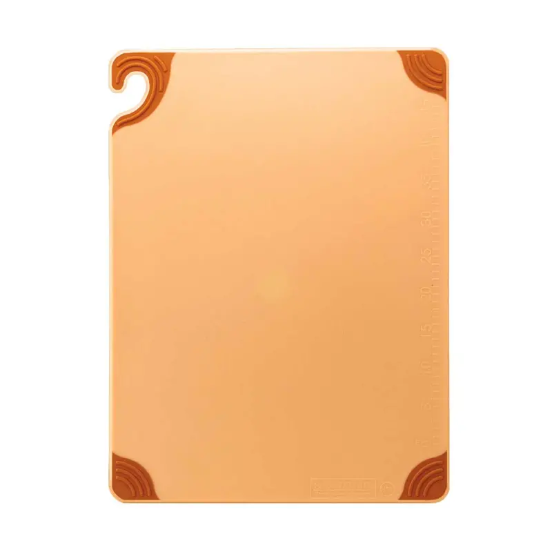 San Jamar Cbg182412Br Saf-T-Grip Brown Cutting Board – 18" X 24" X 1/2" 1