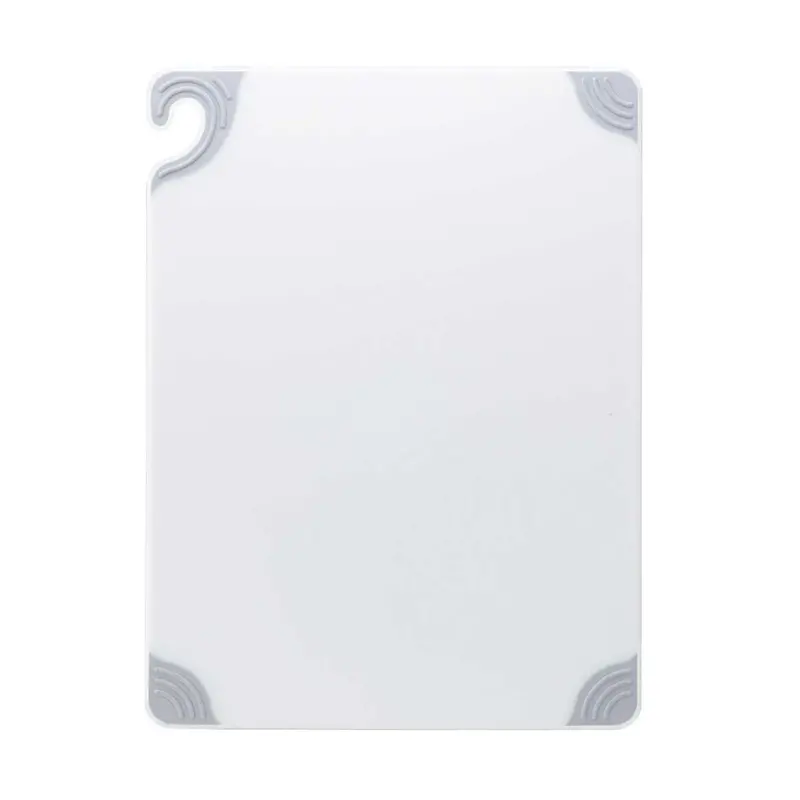 San Jamar Saf-T-Grip Non-Slip Cutting Board – White, 6" X 9" X 3/8" 1
