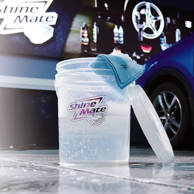 Shinemate Clear Wash Bucket – Transparent Heavy-Duty Detailing Container 1