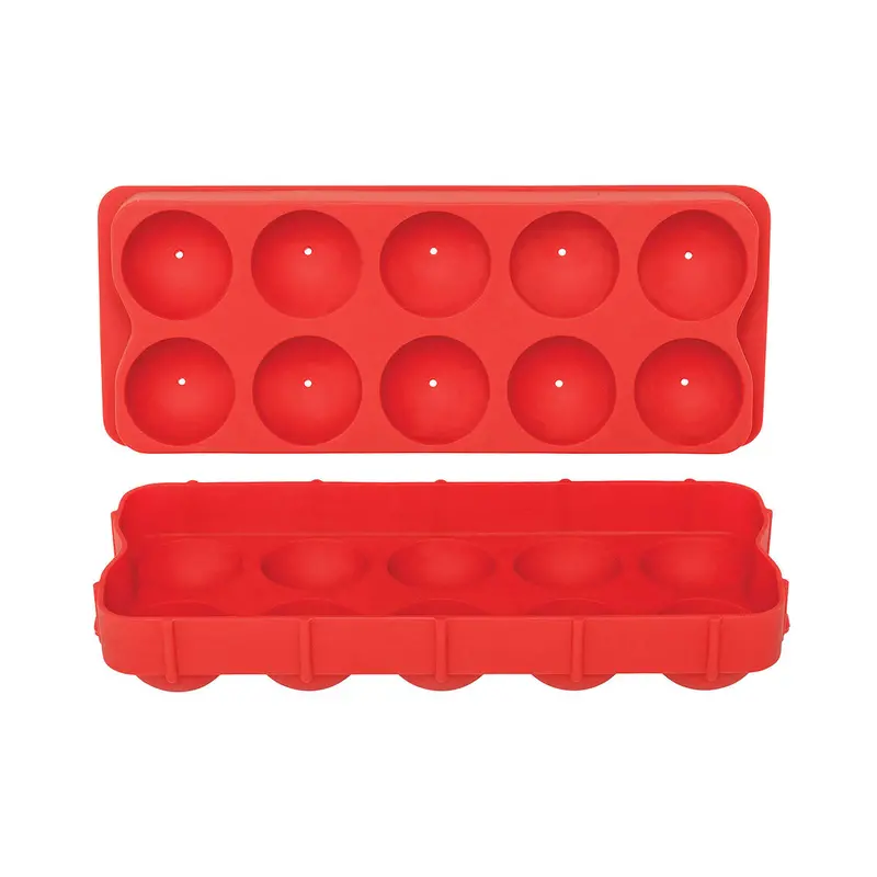 Silicone Ice Ball Mold Set – 10-Cavity Cannonball-Shaped Tray For Whiskey And Cocktails 1