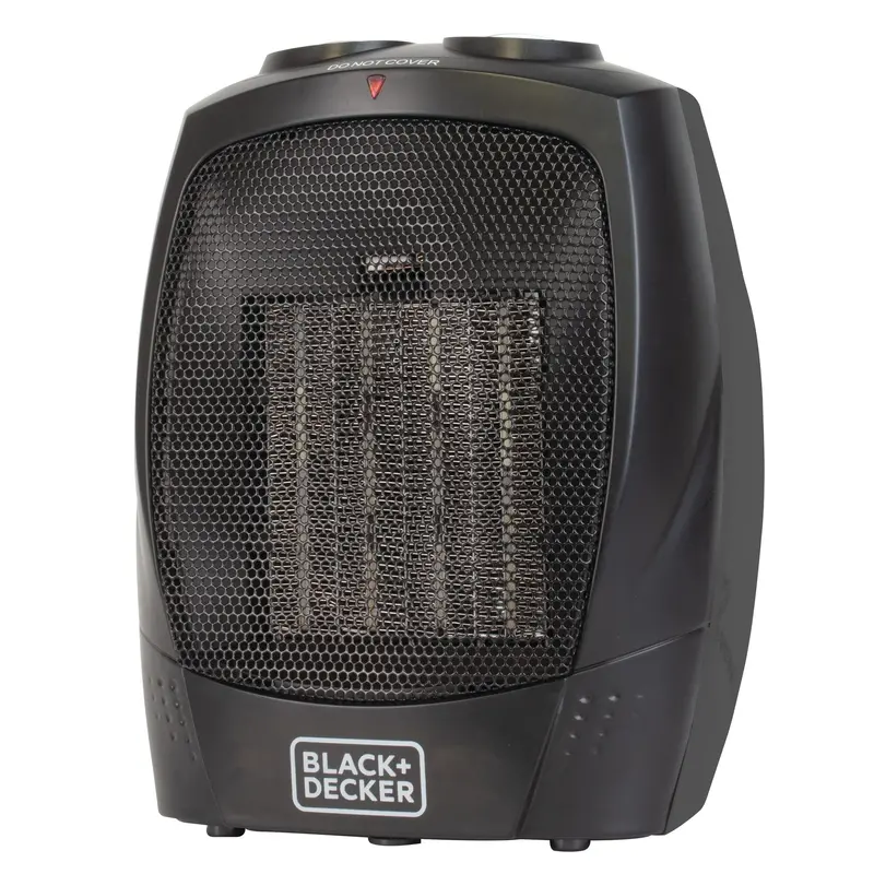Slim Black Personal Desk Heater With Safety Features 1