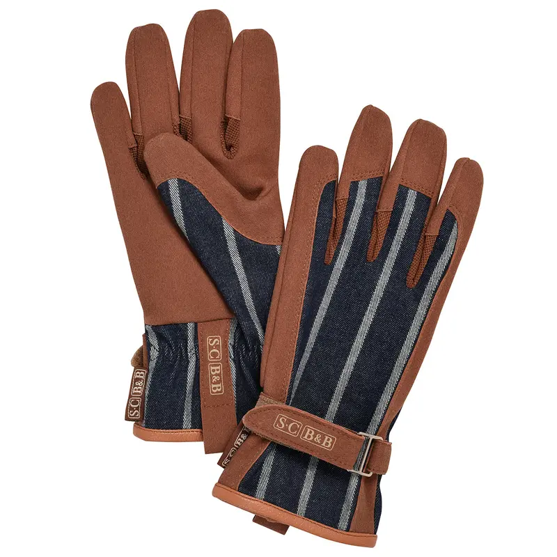 Sophie Conran Everyday Gardening Gloves – Ticking Fabric 1